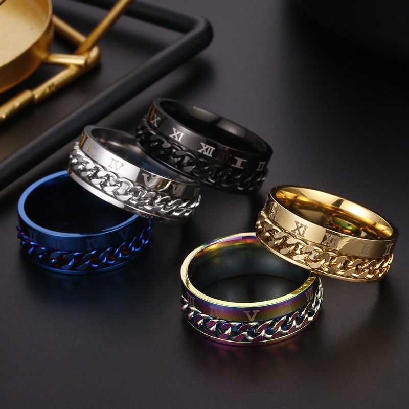 Silver Color plated mens ring with wood inlay