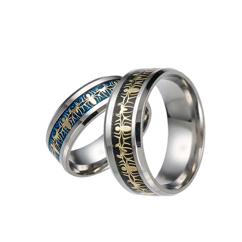 Men's Wedding Bands Fashion Glamour Jewelry Party Gift Stainless Steel Ring Black Ladies