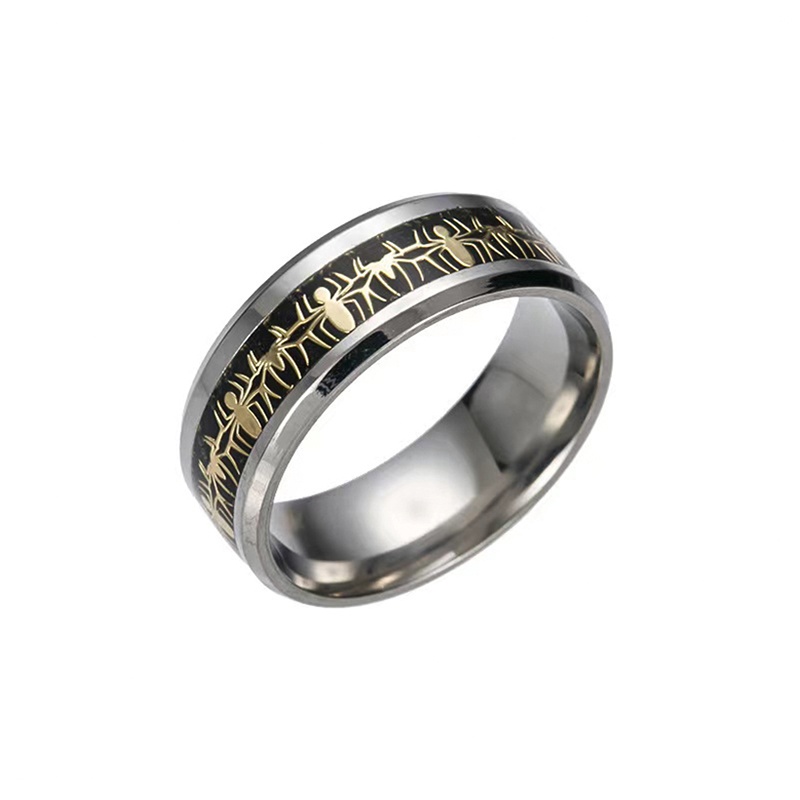 Men's Wedding Bands Fashion Glamour Jewelry Party Gift Stainless Steel Ring Black Ladies