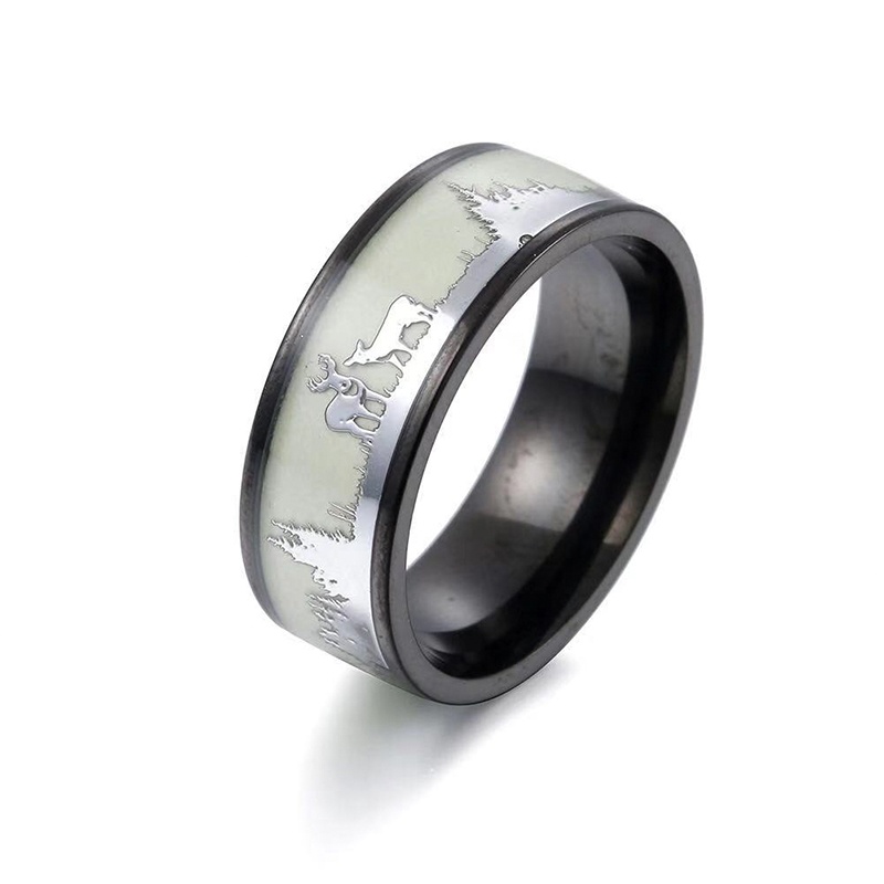 Luminous stainless steel ring