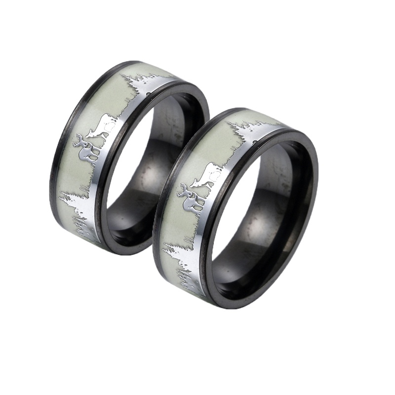 Luminous stainless steel ring