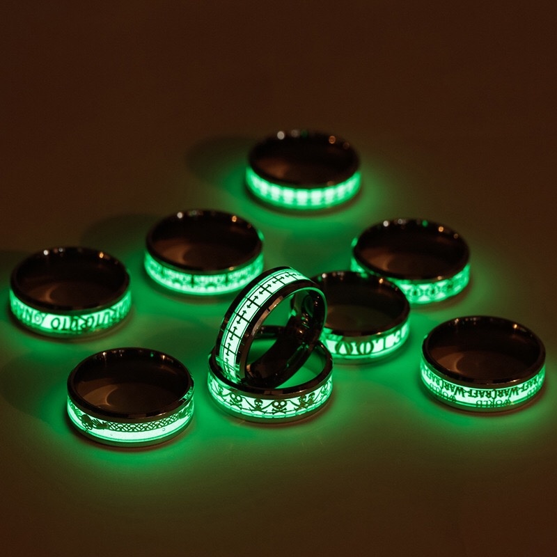 Luminous stainless steel ring