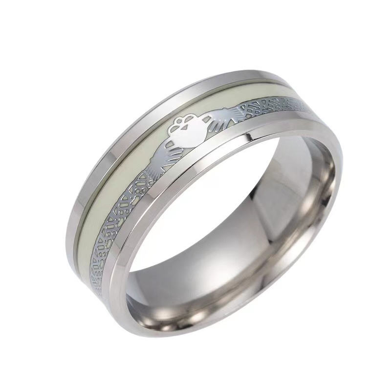 Luminous stainless steel ring