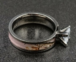 Matching Real Tree Timber Camouflage inlay tinber camouflage titanium wedding rings