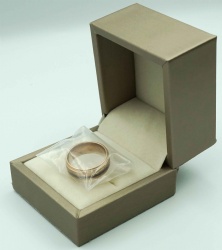 8mm Mens Wedding Band Rose Gold Tungsten Ring Brushed With wood