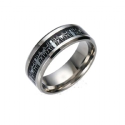 Men's Wedding Bands Fashion Glamour Jewelry Party Gift Stainless Steel Ring Black Ladies