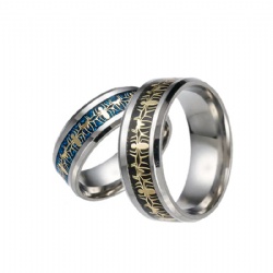 Men's Wedding Bands Fashion Glamour Jewelry Party Gift Stainless Steel Ring Black Ladies