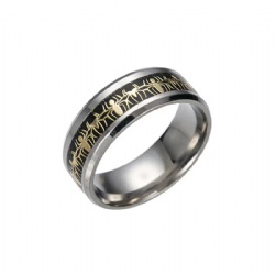 Men's Wedding Bands Fashion Glamour Jewelry Party Gift Stainless Steel Ring Black Ladies