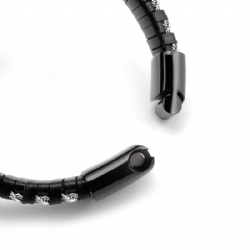Trendy Leather Braided Bracelet Alloy Magnetic Clasp Bracelets for Men
